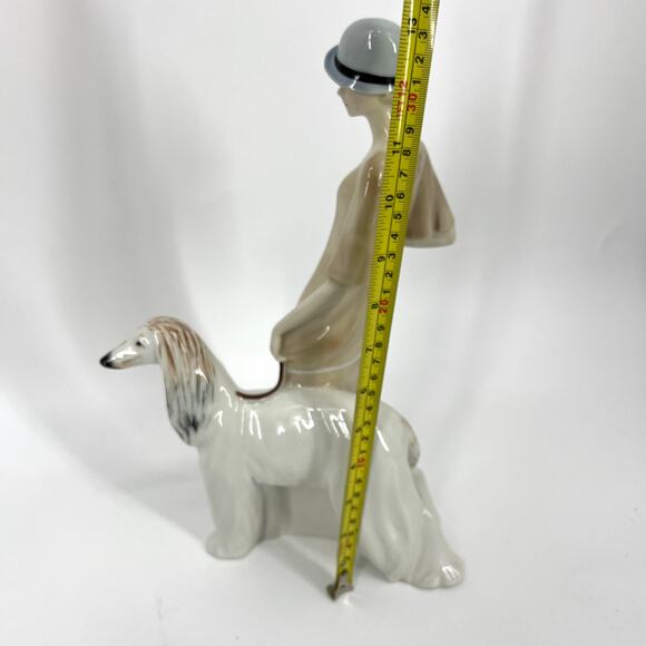 Vintage 1985 Royal Doulton Promenade HN3072 13" Figurine of Woman and Afghan Dog - Picture 9 of 12
